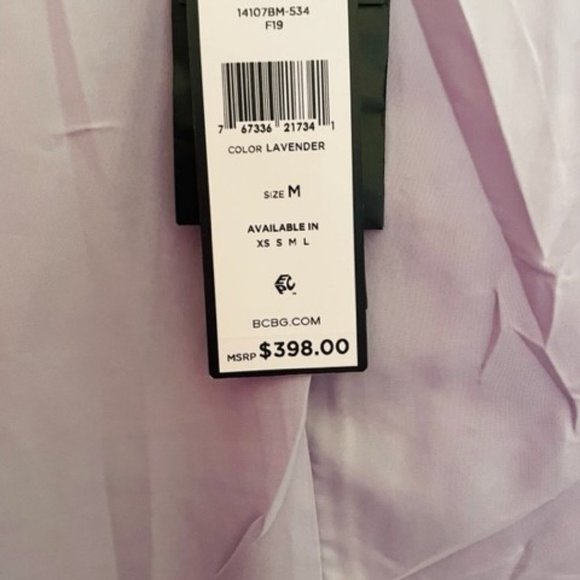 BCBG New with Tags Faux Fur Lilac Coat - Picture 5 of 5